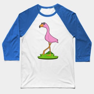 Flamingo Sunglasses Baseball T-Shirt